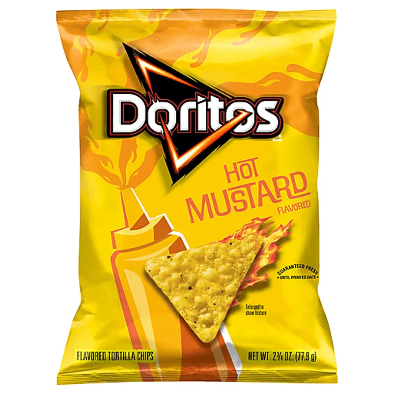 Doritos Hot Mustard Tortilla Chips view 1