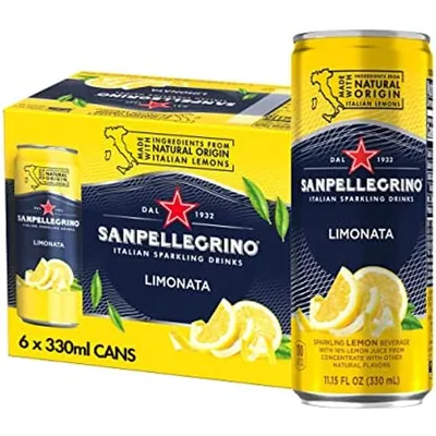 Sanpellegrino Italian Sparkling Drink Limonata 6 pack 11.15 oz Cans