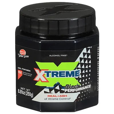 Xtreme Black Performance Hair Gel 8.81 oz Jar