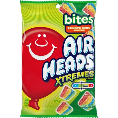 Airheads Xtremes Bites Rainbow Berry Soft & Chewy Candy 6oz Count