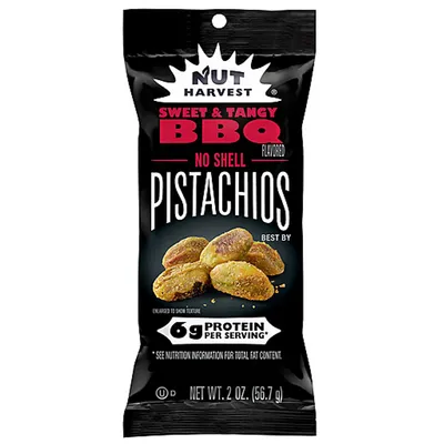 Nut Harvest Sweet & Tangy BBQ Pistachios 2 oz Bag