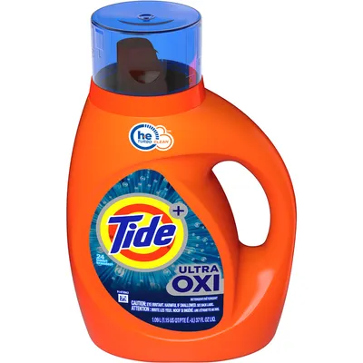 Tide Ultra Oxi Liquid Laundry Detergent 37 oz Bottle