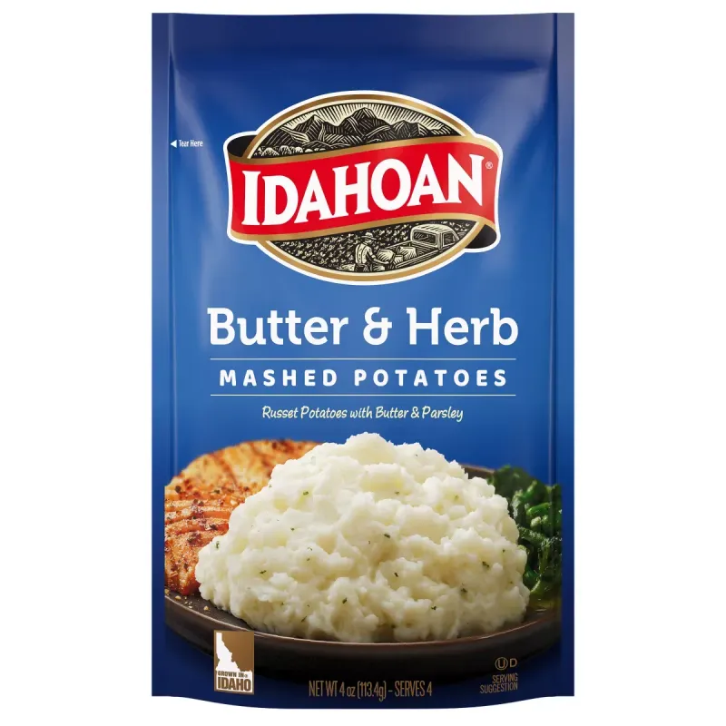 Idahoan Butter & Herb Mashed Potatoes Bag view 1