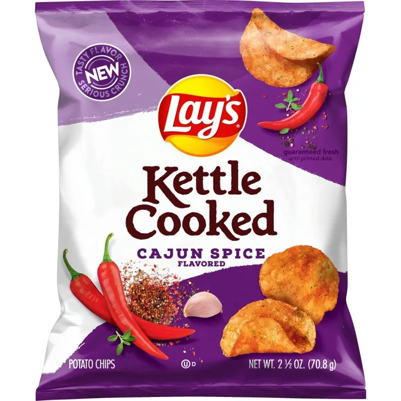 Lay's Kettle Cooked Cajun Spice Chips view 1