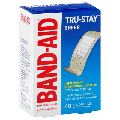Band-Aid Tru-Stay Sheer Bandages 40 Count