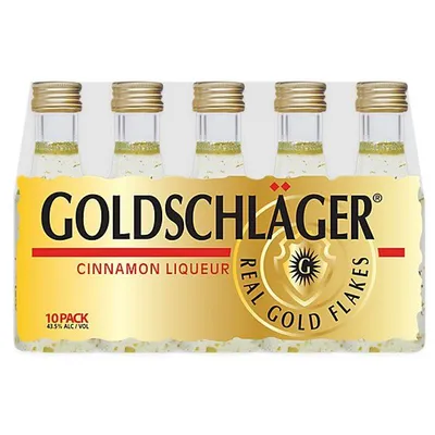 Goldschlager Cinnamon Schnapps Liqueur 10 Pack 50ml