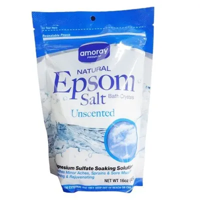 Amoray Epsom Salt Unscented 16 oz Bag