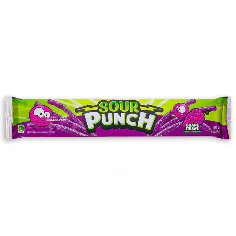 Sour Punch Grape Straws Bag view 1
