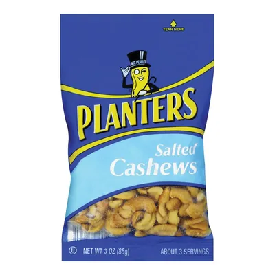 Planters Salted Cashews 3 oz Bag