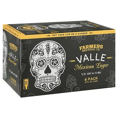 Farmers Brewing Co. Valle Mexican Lager 6pk 12oz Can