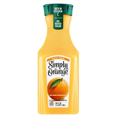 Simply Orange Pulp Free Orange Juice 46 oz