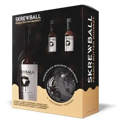 Skrewball Peanut Butter Whiskey Gift Set 750ml with 2 x 50ml