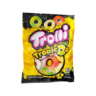 Trolli Tropic O's Gummies Coconut-Pineapple Strawberry-Banana
