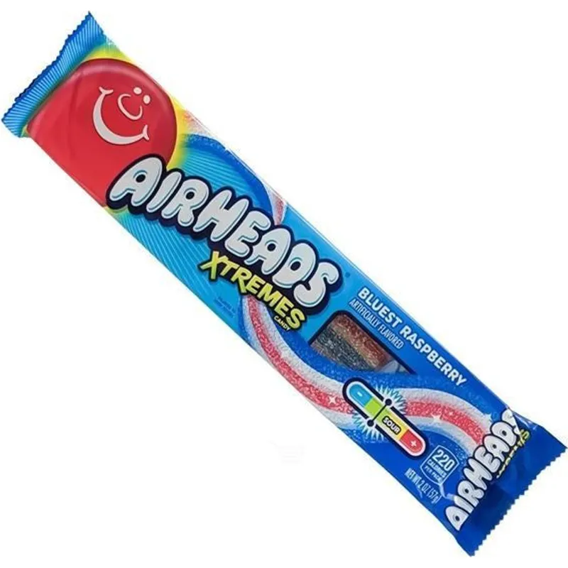 AirHeads Xtreme Bluest Raspberry Sour Candies view 1