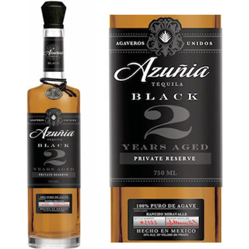 Azunia Black Private Reserve Anejo Tequila view 1