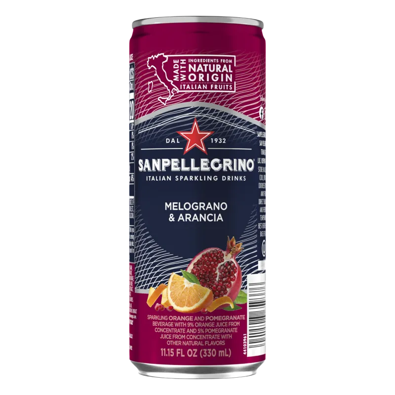 San Pellegrino Sanpellegrino Pomegranate And Orange Italian Sparkling Drinks view 1
