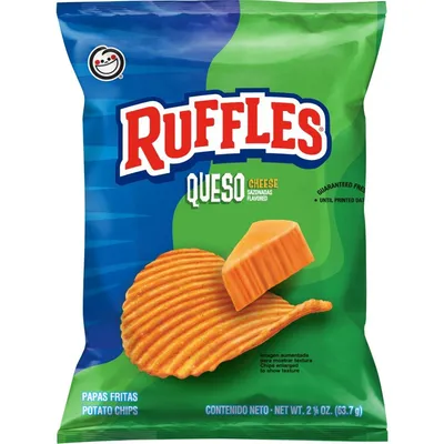 Ruffles Queso Cheese Potato Chips 2.25 oz Bag