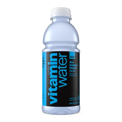 Glaceau Vitaminwater Elevate Blue Raspberry Limeade 20 oz Bottle