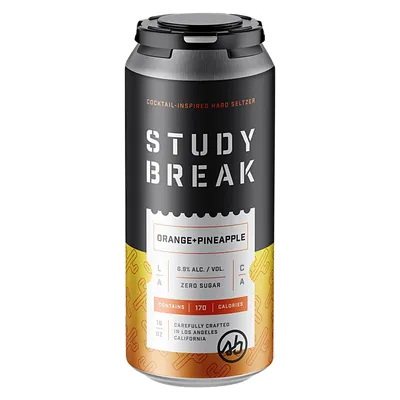 Study Break Orange Pineapple Hard Seltzer 19.2 oz can