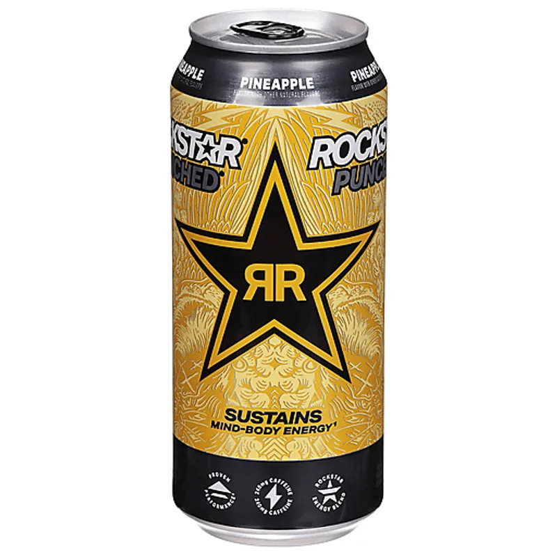 Rockstar Punched Pineapple Energy Drink view 1