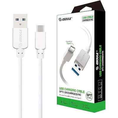 Esoulk USB-A to USB-C Charging & Sync Cable 5 ft 5ft