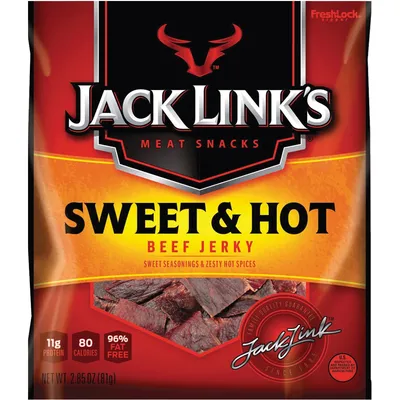 Jack Link's Meat Snacks Beef Jerky Sweet & Hot 2.85 oz Box