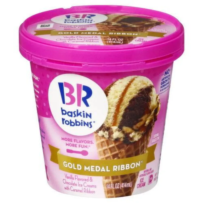 Baskin Robbins Gold Medal Ribbon Ice Cream view 1