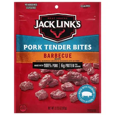 Jack Link's Barbecue Pork Tender Bites 3.25 oz Bag
