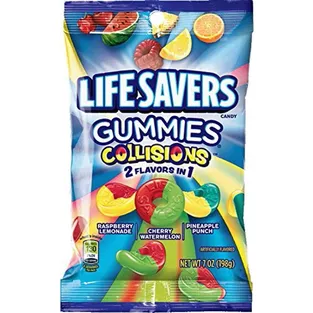 Lifesavers Gummies Collisions Candy 2 Flavors In 1