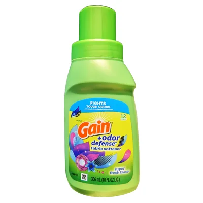 Gain Odor Defense Fabric Softener Super Fresh Blast Scent 10 oz Bottle