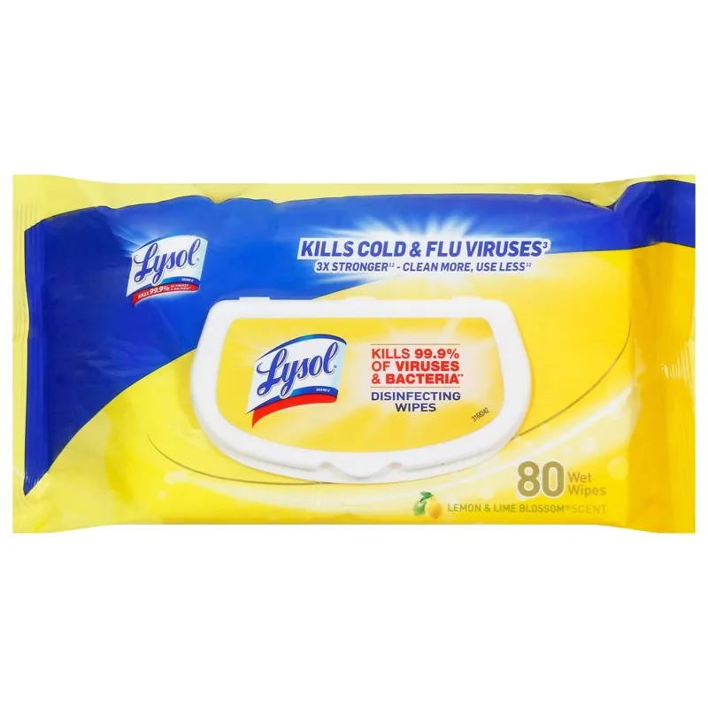 Lysol Disinfecting Wipes Lemon & Lime Blossom Scent view 1