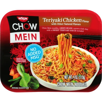 Nissin Premium Teriyaki Chicken Flavor Chow Mein Noodles
