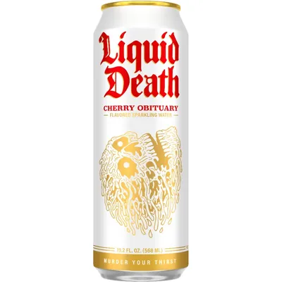 Liquid Death Cherry Obituary Flavored Sparkling Water
