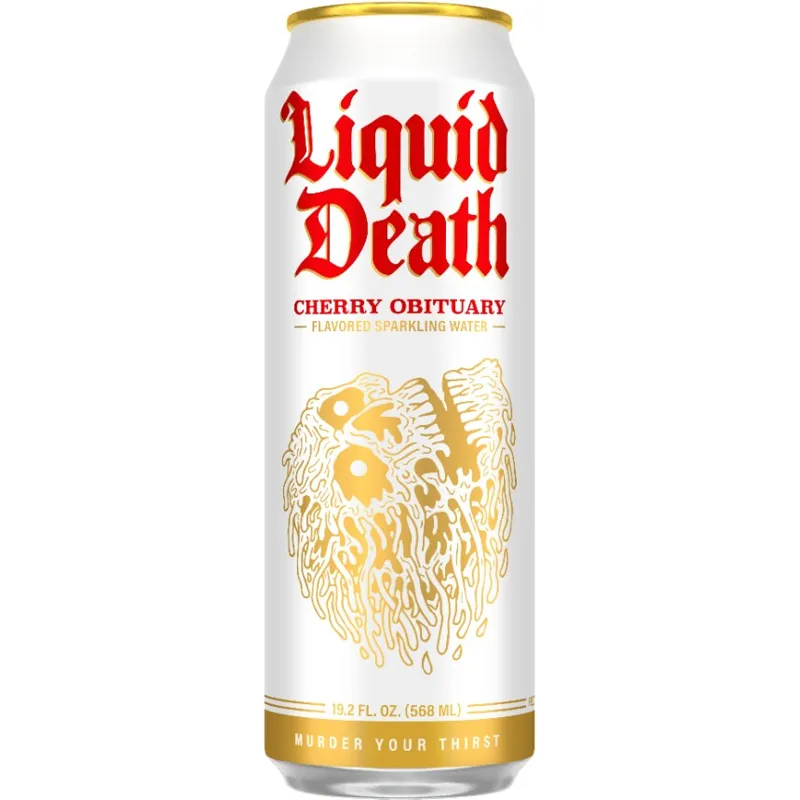 Liquid Death Cherry Obituary Flavored Sparkling Water view 1