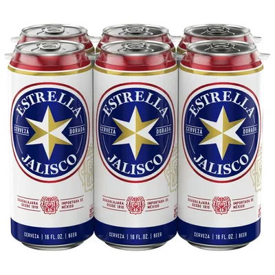 Estrella Jalisco Lager 6 Pack 16 oz Cans
