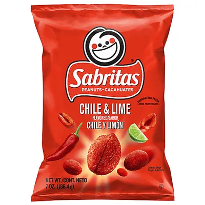 Sabritas Peanuts Chile y Limón flavor 7 oz Bag