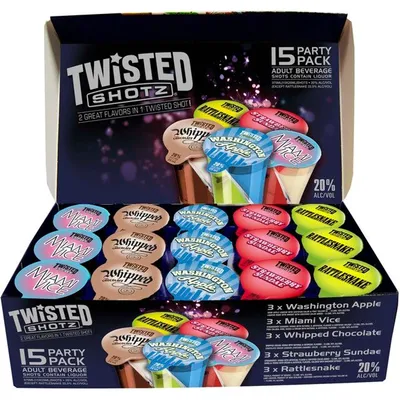 Twisted Shotz Party Pack 15-Pack 25ml Shots