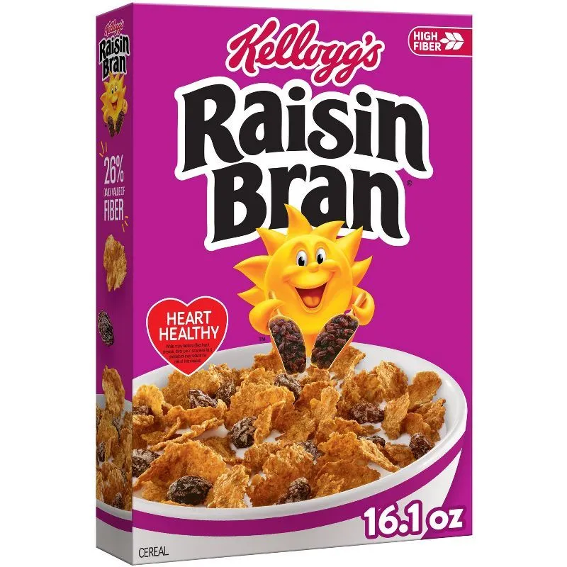 Kellogg's Raisin Bran Cereal Box view 1