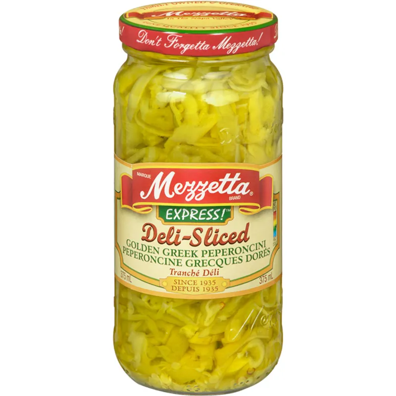 Mezzetta Golden Greek Peperoncini Deli Sliced view 1