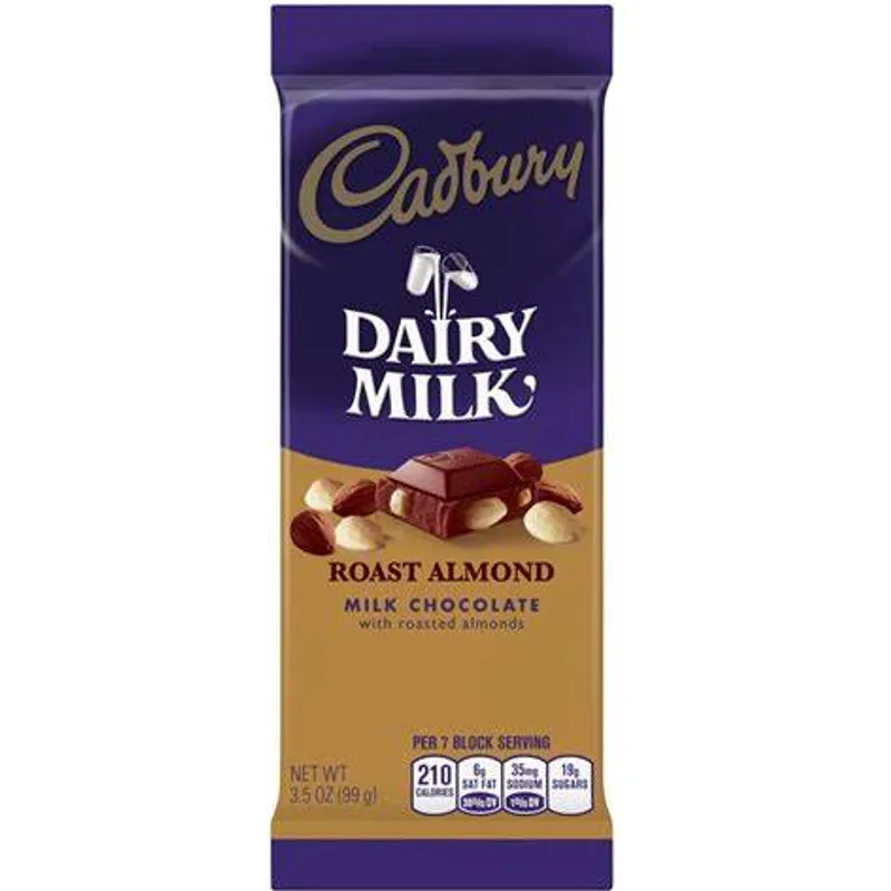Cadbury Dairy Milk Roasted Almonds Chocolate Bar view 1