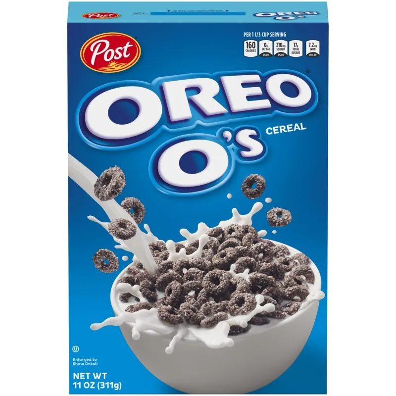 Post Oreo O's Breakfast Cereal Box view 1