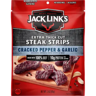 Jack Links Steak Strips Cracked Pepper & Garlic