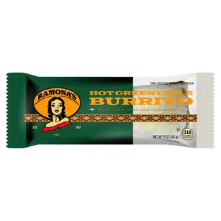 Ramona's Hot Green Chile Potato and Cheese Burrito