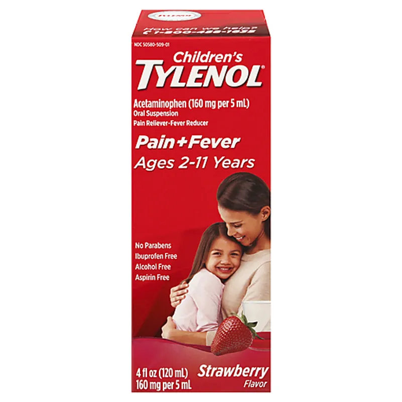Tylenol Children's Liquid Oral Suspension Strawberry view 1