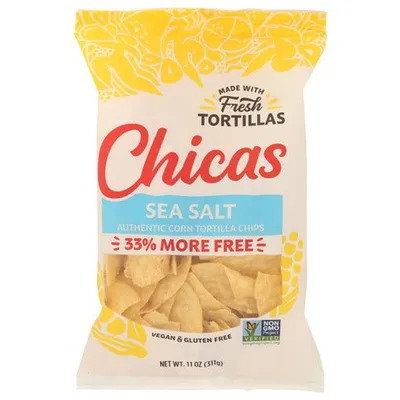 Chicas Sea Salt Corn Tortilla Chips 11 oz Bag