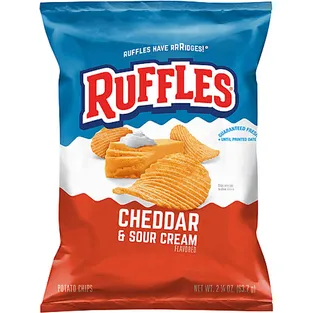 Ruffles Cheddar & Sour Cream Potato Chips Bag