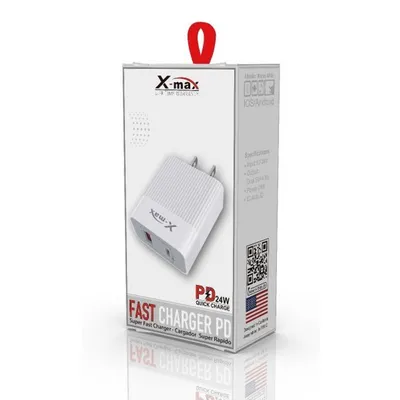 X-MAX USB-C PD Fast Wall Charger 24W Black