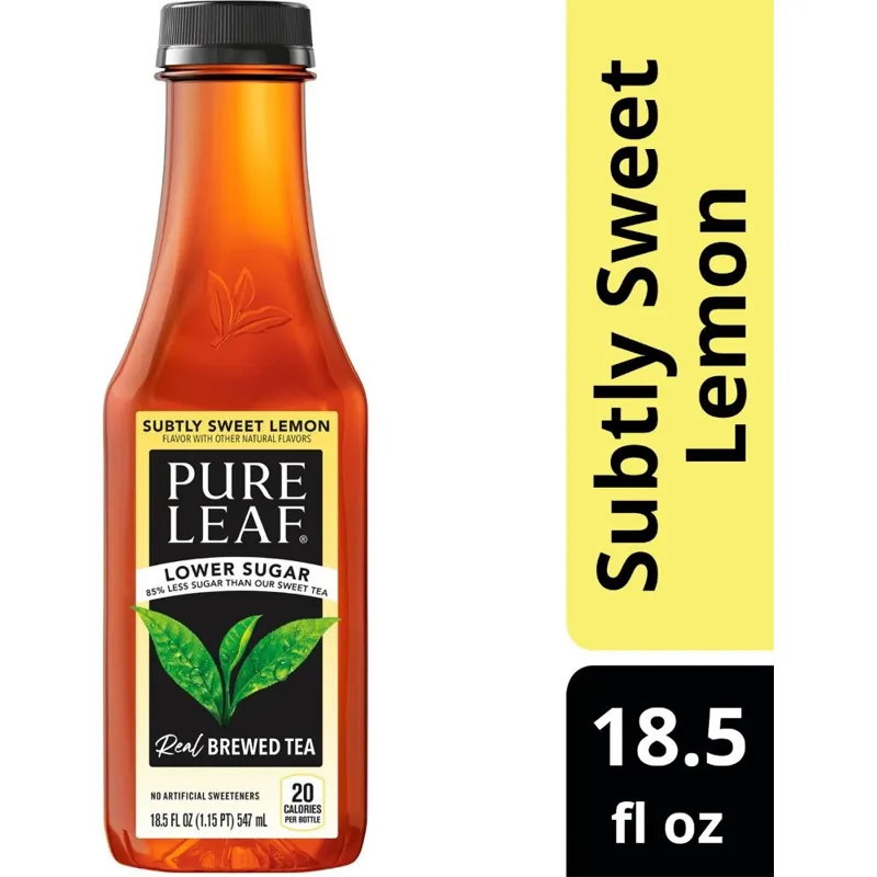 Pure Leaf Brewed Tea, Lower Sugar, Subtly Sweet Lemon view 1