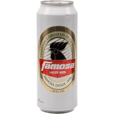 Famosa Lager Beer 24 oz can