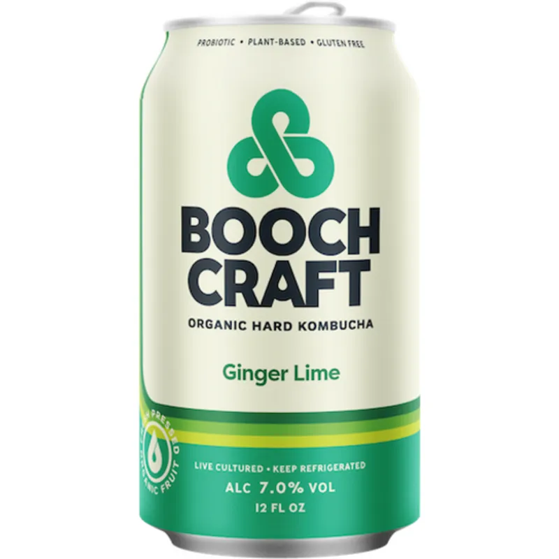 Boochcraft Ginger Lime Organic Hard Kombucha view 1